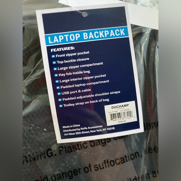 Duchamp Roll Top Backpack ✨ Brownlaptop secure buckle travel
